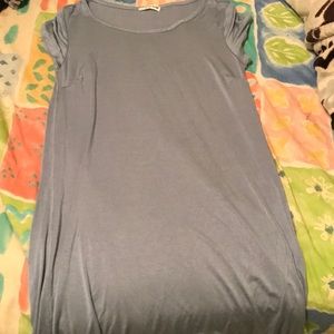 plain baby blue t shirt dress